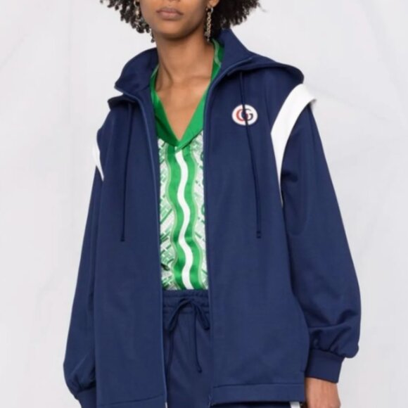 GUCCI Track Jacket/Sweatshirt with Detachable Sleeves size M OVERSIZED NWT - Picture 8 of 9